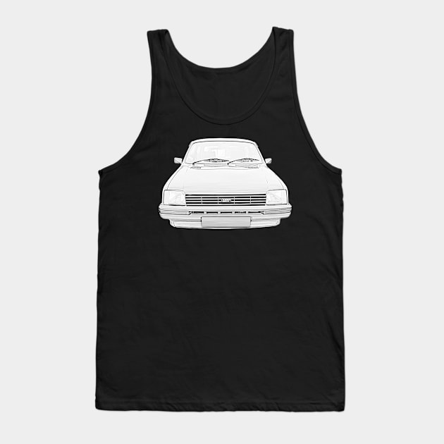 Austin Metro 1980s classic car monochrome Tank Top by soitwouldseem